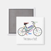 Aimant Motivational Bike, Vélo, Cyclisme, Sport, Hobby (Recto/Verso)
