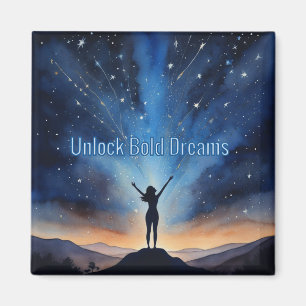 Aimant Motivational Déverrouiller Bold Dreams Positivity