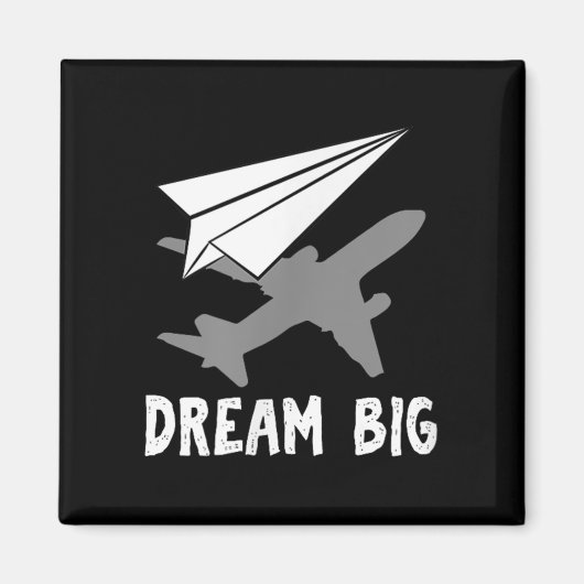 Aimant Motivational Pilot Aerospace Engineer Dream Paper (Devant)