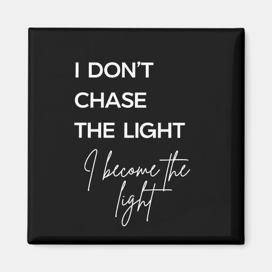 Aimant Motivational Quote Black Background (Devant)