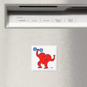 Aimant Motivationnel Fitness Cartoon Exercice Coeur (In Situ (Lave-vaisselle))