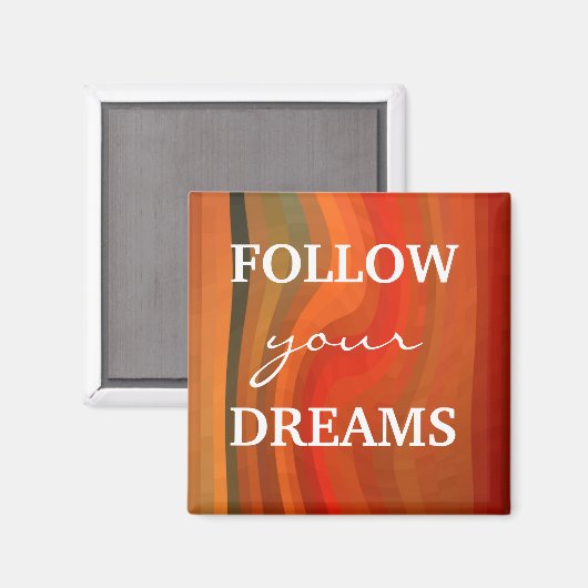 Aimant motivationnel - Rêve de devis de 3 mots (Recto/Verso)