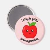 Aimant Motivationnelle Positive Cute Kawaii Apple (Recto/Verso)