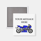 Aimant Moto bleu (Recto/Verso)