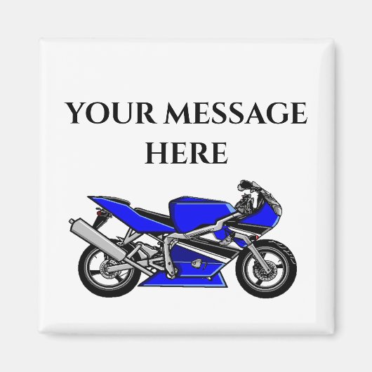 Aimant Moto bleu (Devant)