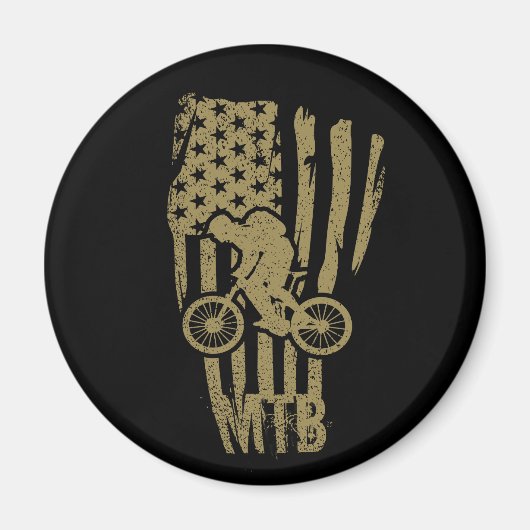 Aimant Moto de montagne mtb rider (Devant)