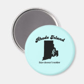 Aimant Moto de Rhode Island - La taille n'a pas d'importa (Recto/Verso)