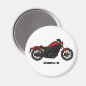 Aimant moto de style croiseur cool (Recto/Verso)