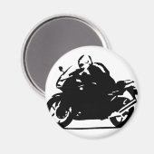 Aimant moto icône biker noir (Recto/Verso)