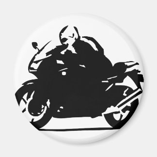 Aimant moto icône biker noir