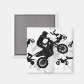 Aimant Motocross extrême Pieds (Recto/Verso)