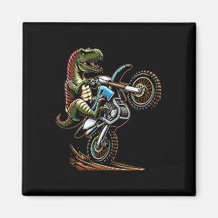 Aimant Motocyclisme de montagne en moto dinosaure Sports