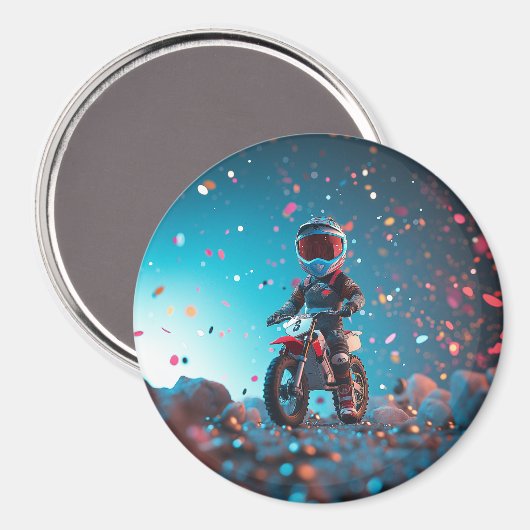 Aimant Motorcycle | Fête d'anniversaire (Recto/Verso)