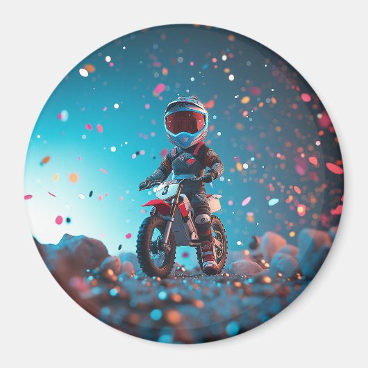 Aimant Motorcycle | Fête d'anniversaire (Devant)