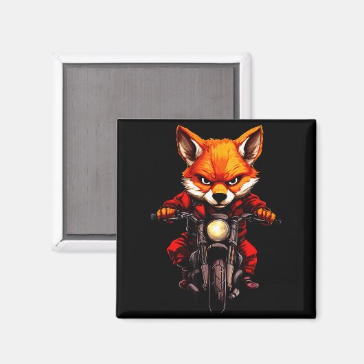 Aimant Motorcycle Foxes  (Recto/Verso)