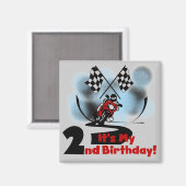 Aimant Motorcycle Racing 2e Anniversaire Tshirts et cadea (Recto/Verso)