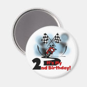 Aimant Motorcycle Racing 2e Anniversaire Tshirts et cadea (Recto/Verso)