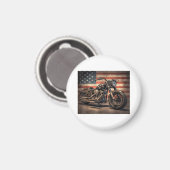 Aimant Motorcycle USA Drapeau Retro Biker (Recto/Verso)