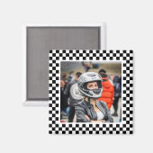 Aimant Motorsport thème avec photo (Recto/Verso)
