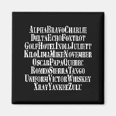 AIMANT MOTS ALPHABET PHONÉTIQUE / CODE (Devant)