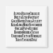 AIMANT MOTS ALPHABET PHONÉTIQUE / CODE (Devant)