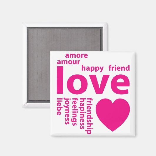 Aimant Mots d'amour (Recto/Verso)