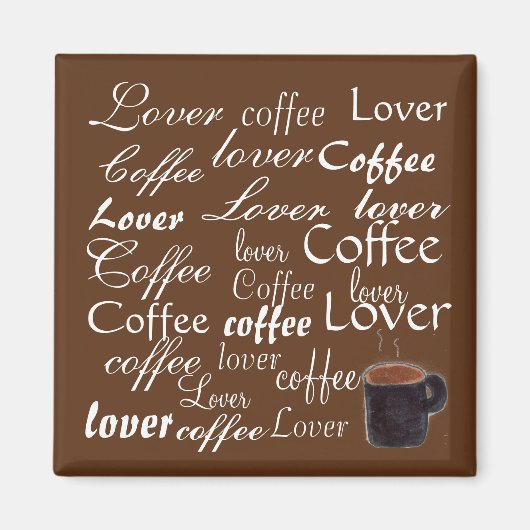 Aimant Mots d'amour pour le café (Devant)