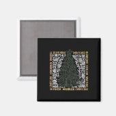 Aimant Mots de Noël Arbre de vacances unique Design (Recto/Verso)
