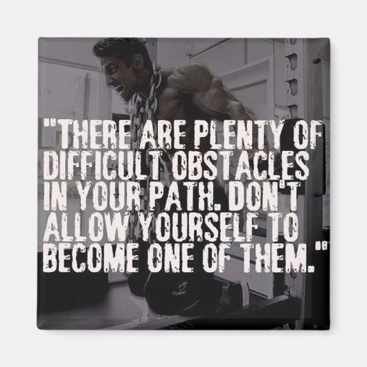 Aimant Mots Inspirationnels - Obstacles (Devant)