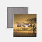 Aimant Mots Motivationnels - Citation Benjamin Franklin (Recto/Verso)