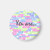 Aimant Mots positifs qui vous décrivent (Devant)