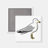 Aimant Mouette Abstraite (Recto/Verso)