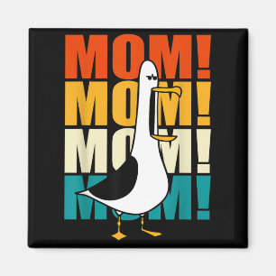 Aimant Mouette Rétro Vintage Vie de Maman Drôle Amateur d