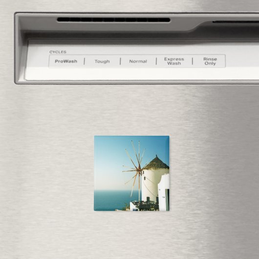 Aimant Moulin à vent de Santorin, Grèce (In Situ (Lave-vaisselle))