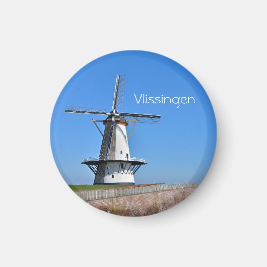 Aimant Moulin à vent traditionnel hollandais (Devant)