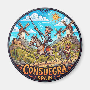 Aimant Moulins à vent de Consuegra et Don Quichotte Espag