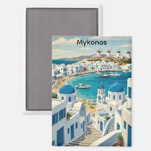Aimant Moulins à vent de Mykonos Grèce Architecture