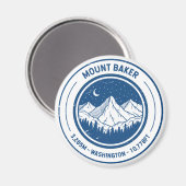 Aimant Mount Baker Washington Randonnée Skiing Travel (Recto/Verso)