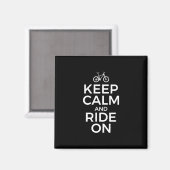 Aimant Mountain Biking, Mountain Biker, Keep Calm And Rid (Recto/Verso)