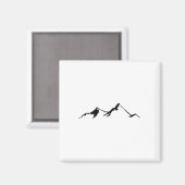 Aimant Mountain Chain Vintage Design Climbing Hiking Skii (Recto/Verso)