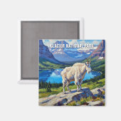 Aimant Mountain Goat in Glacier National Park Travel (Recto/Verso)