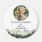 Aimant Mountains and Trees Celebration Of Life Keepsake (Devant)
