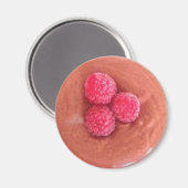 Aimant Mousse De Chocolat Aux Framboises (Recto/Verso)
