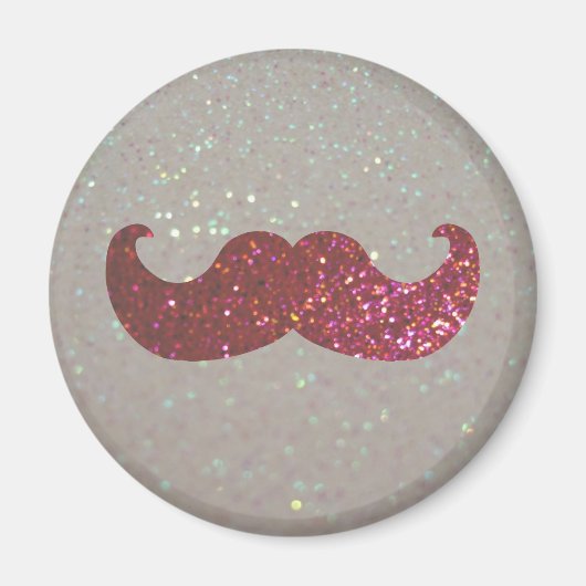 Aimant Moustache à billes roses (Graphique de Parties sci (Devant)