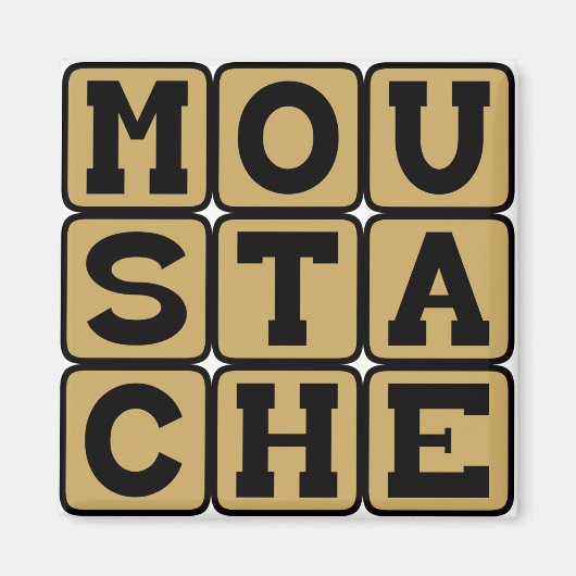 Aimant Moustache, Cheveux du visage (Devant)