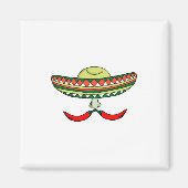 Aimant Moustache de poivrons mexicains (Devant)