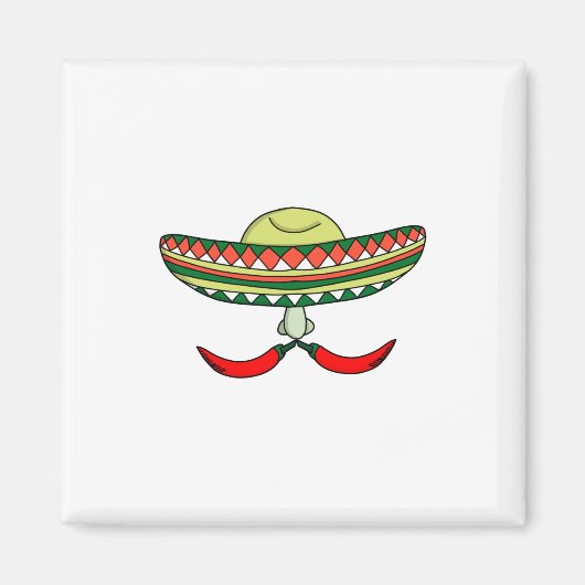 Aimant Moustache de poivrons mexicains (Devant)