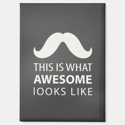 Aimant Moustache Incroyable (Recto)