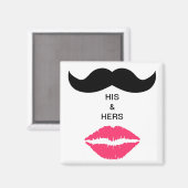 Aimant moustache & lèvres (Recto/Verso)