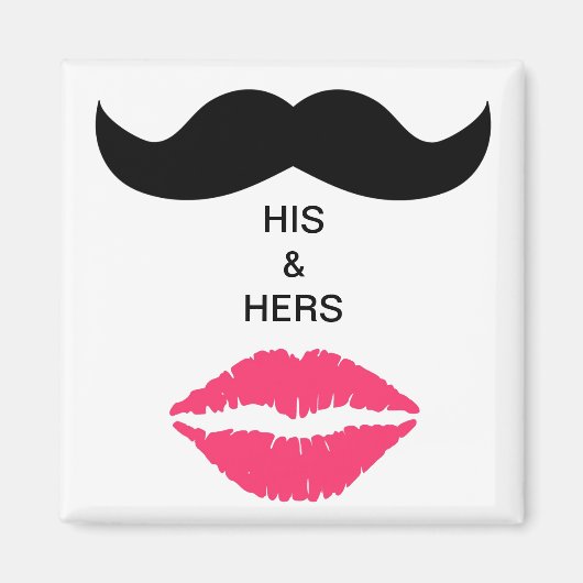 Aimant moustache & lèvres (Devant)